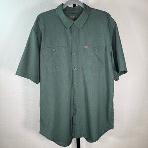 Orvis Classic Collection Short Sleeve Button Down Outdoor Polyester Shirt XL GUC